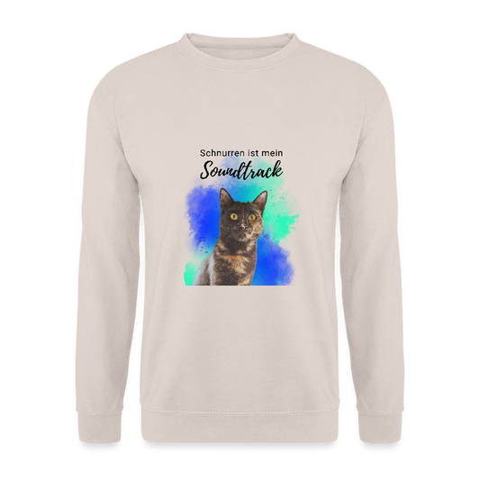 LiNBW. Männer Pullover Schnurren ist mein Soundtrack - Sand