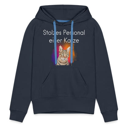 LiNBW.  Frauen Hoodie Stolzes Personal einer Katze - Navy