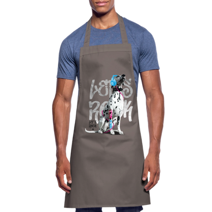Kochschürze „Let’s Rock“ – Für Dalmatiner-Fans mit Rhythmus im Blut - Grau