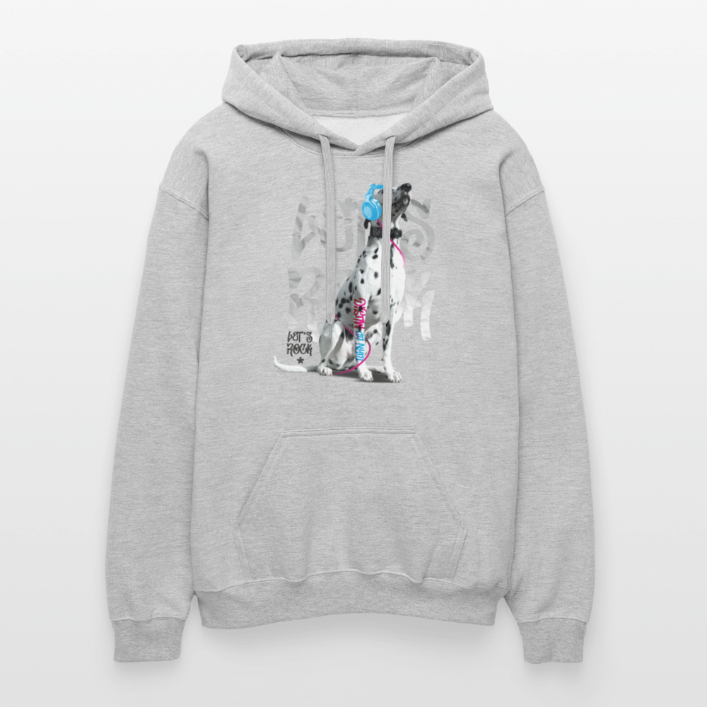 LiNBW. Männer & Frauen Hoodie Dalmatiner Let's Rock - Hellgrau meliert