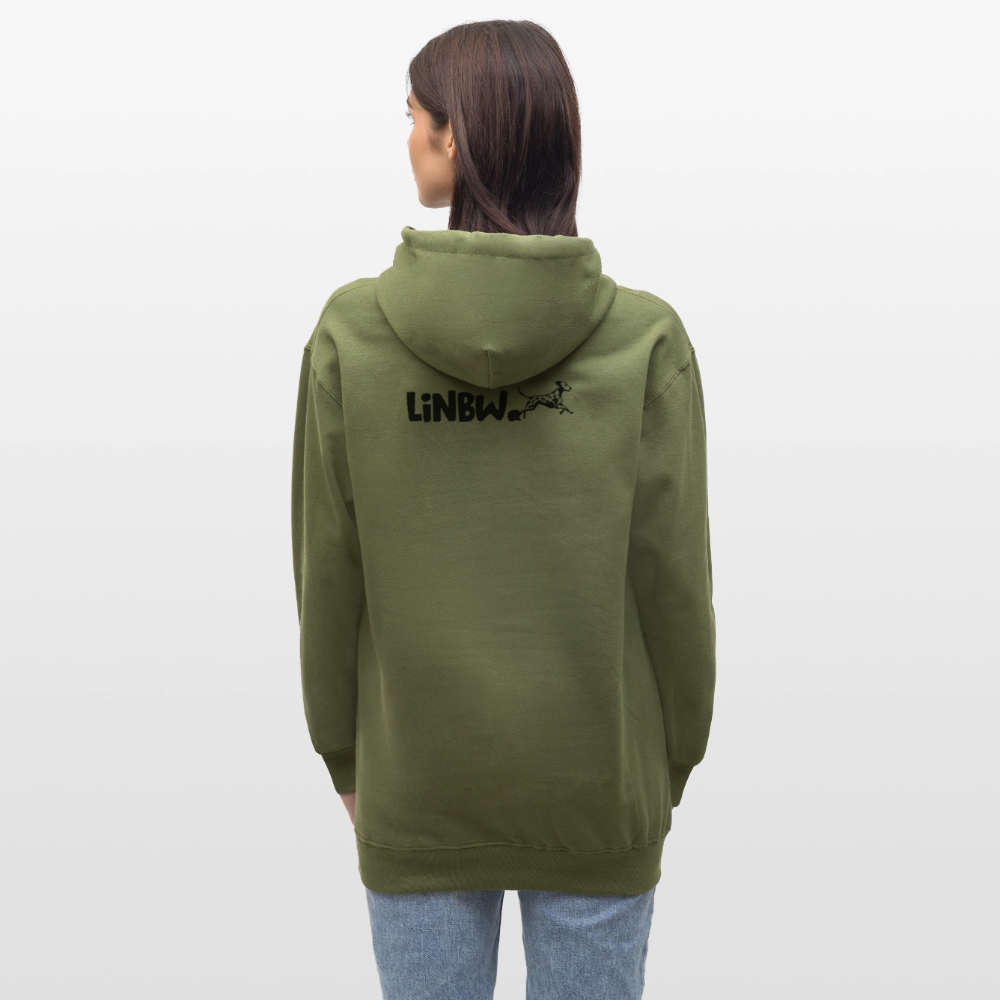 LiNBW. Männer & Frauen Hoodie Life is not just black and white - Militärgrün