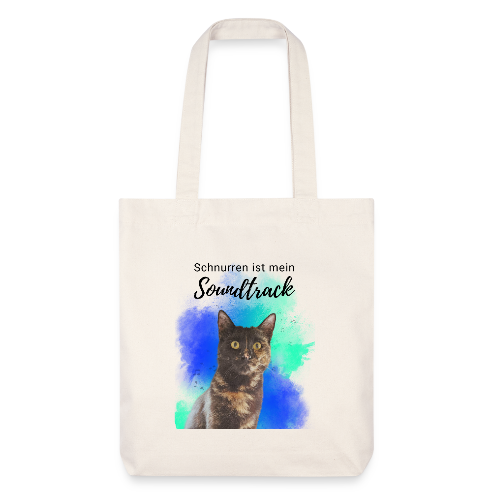 LiNBW. Stoffbeutel Schnurren ist mein Soundtrack - Naturweiß
