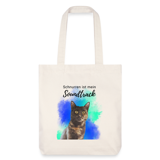 LiNBW. Stoffbeutel Schnurren ist mein Soundtrack - Naturweiß