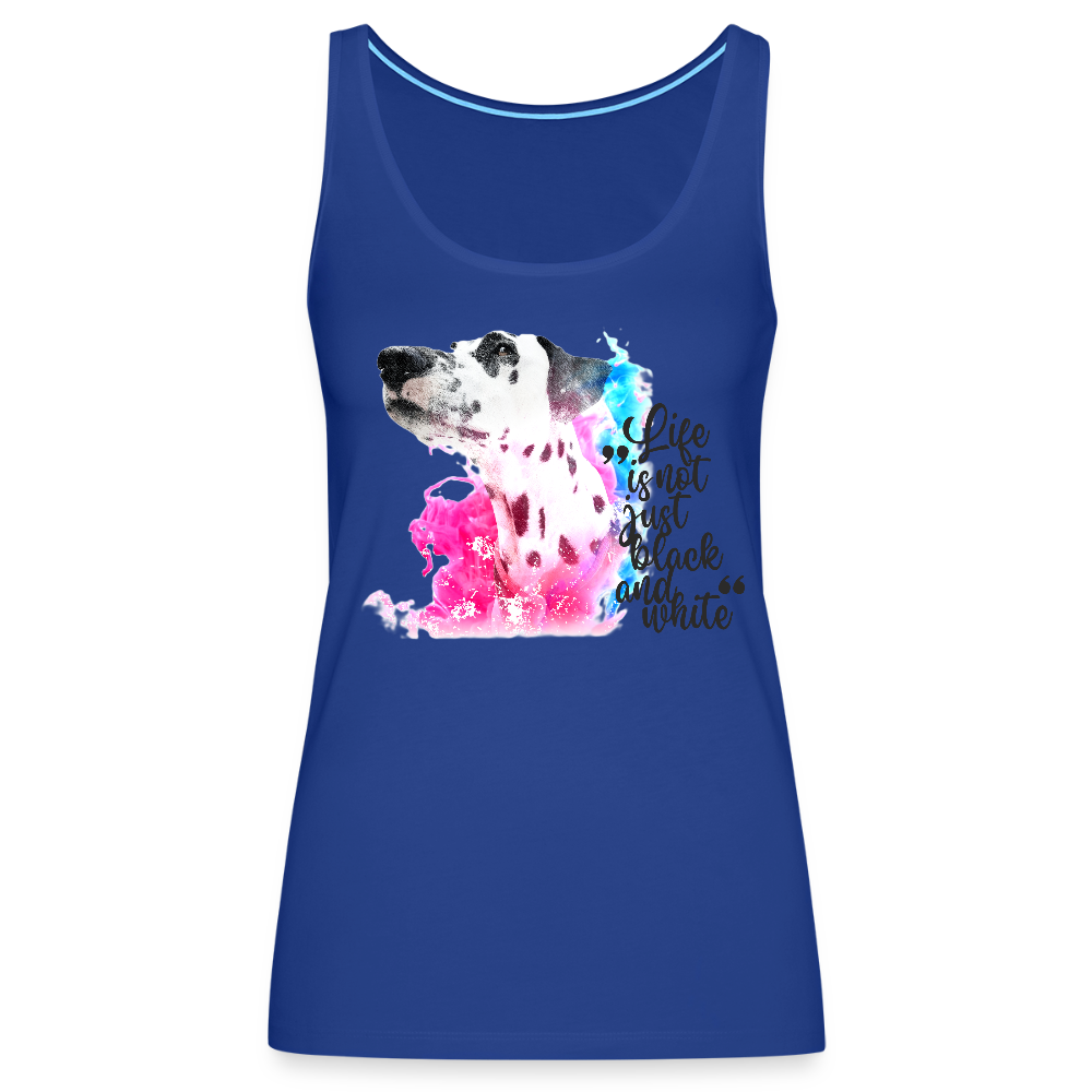 LiNBW. Frauen Tank-Top Dalmatiner Life is not just black and white - Königsblau