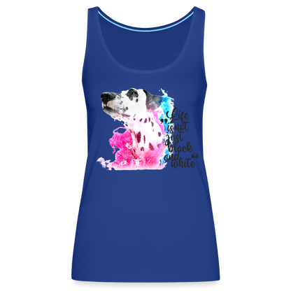 LiNBW. Frauen Tank-Top Dalmatiner Life is not just black and white - Königsblau