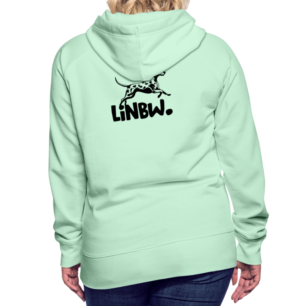 LiNBW. Frauen Hoodie Dalmatiner Life is not just black and white - helles Mintgrün
