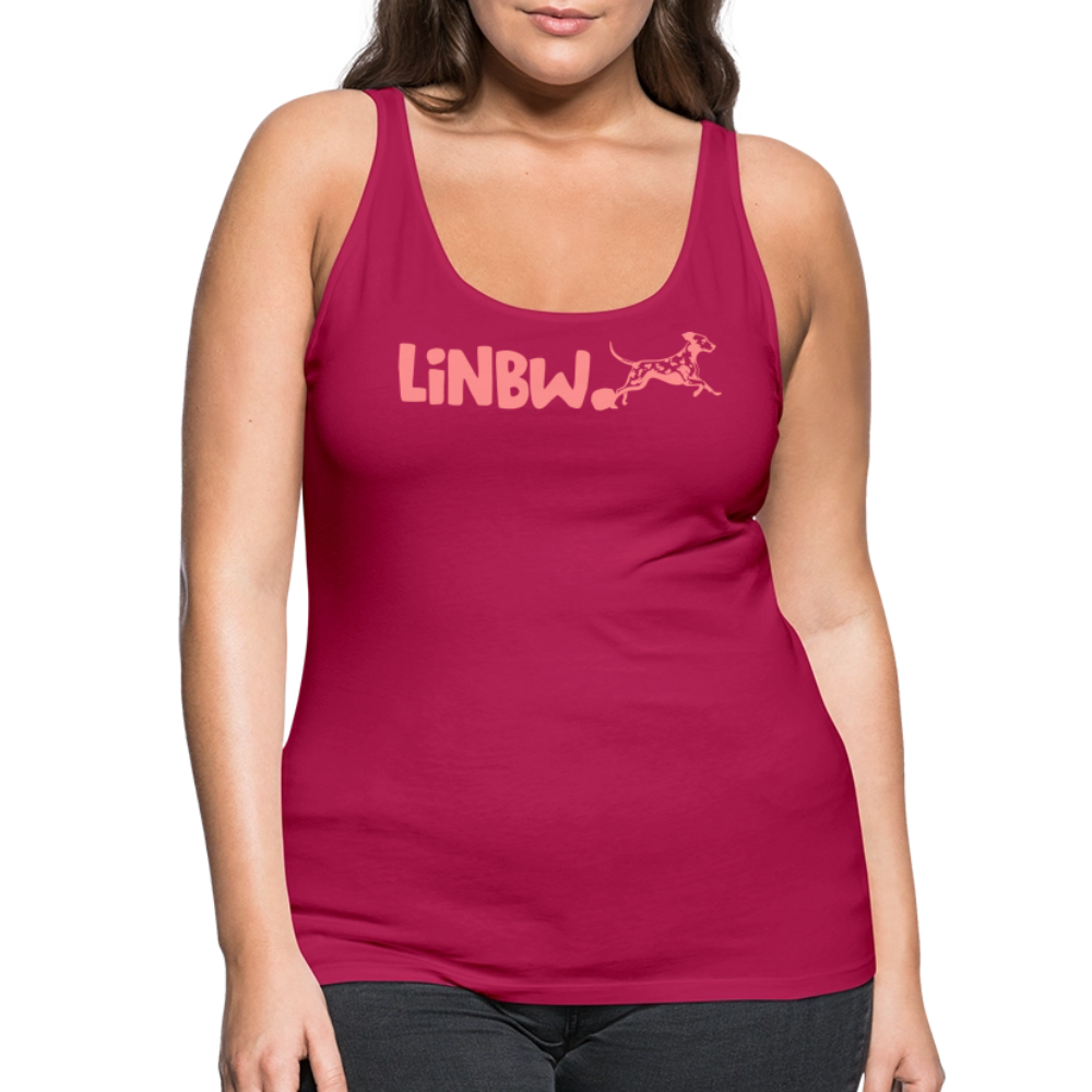 LiNBW. Frauen Tank-Top Life is not just black and white - dunkles Pink