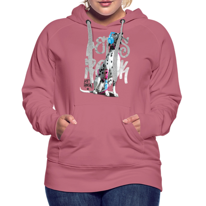 LiNBW. Frauen Hoodie Dalmatiner Let's Rock - Malve