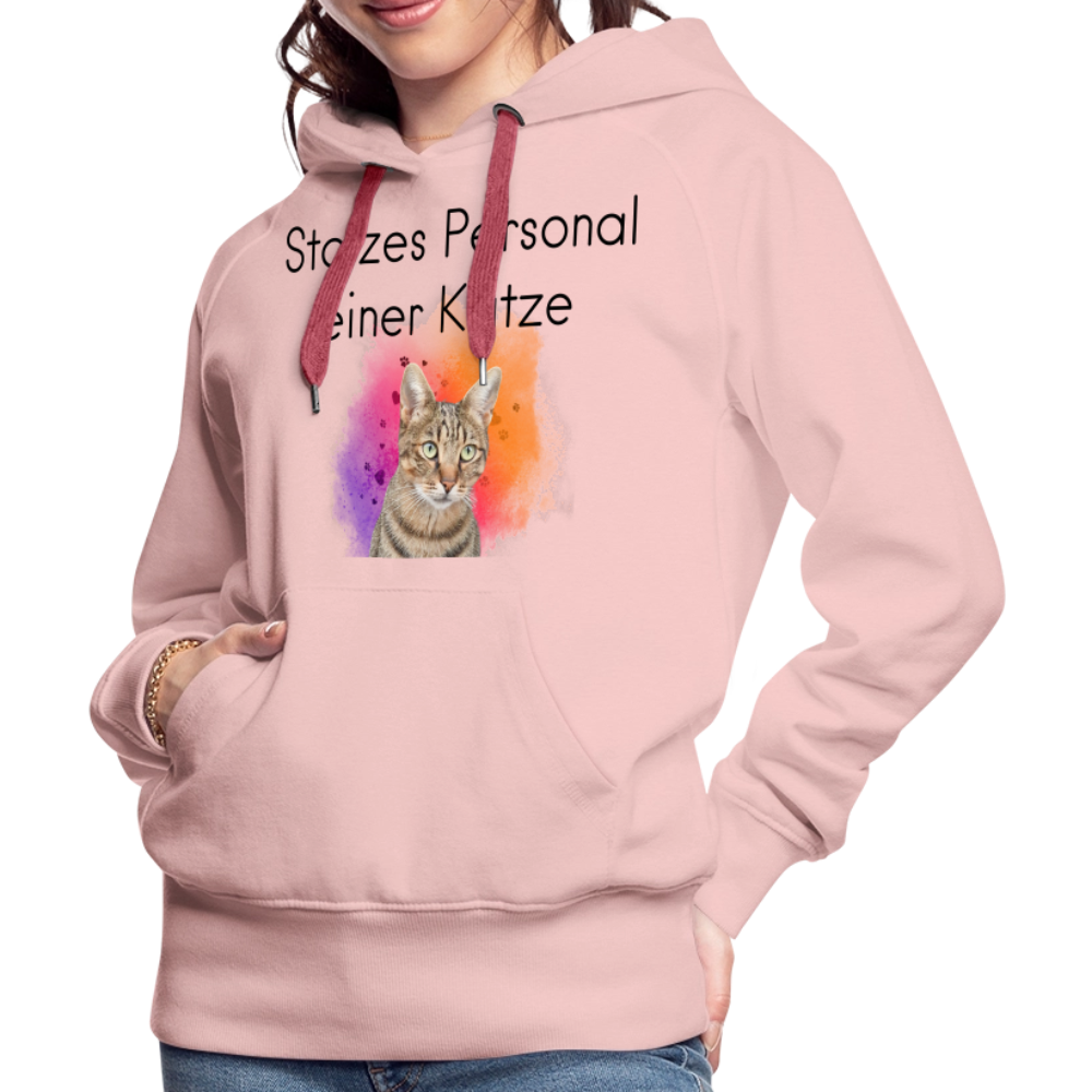 LiNBW.  Frauen Hoodie Stolzes Personal einer Katze - Kristallrosa