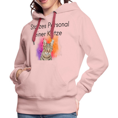 LiNBW.  Frauen Hoodie Stolzes Personal einer Katze - Kristallrosa