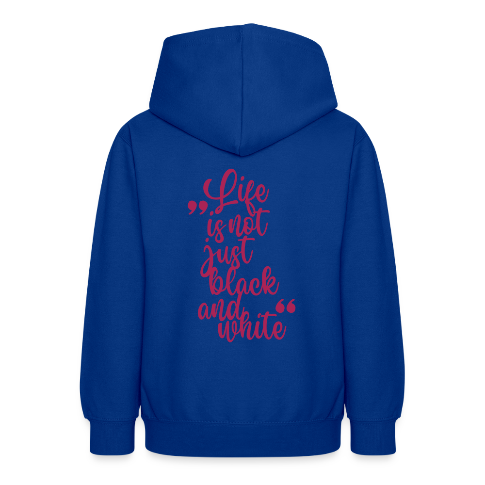 LiNBW. Teenager Hoodie Life is not just black and white - Royalblau