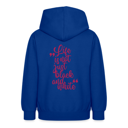 LiNBW. Teenager Hoodie Life is not just black and white - Royalblau
