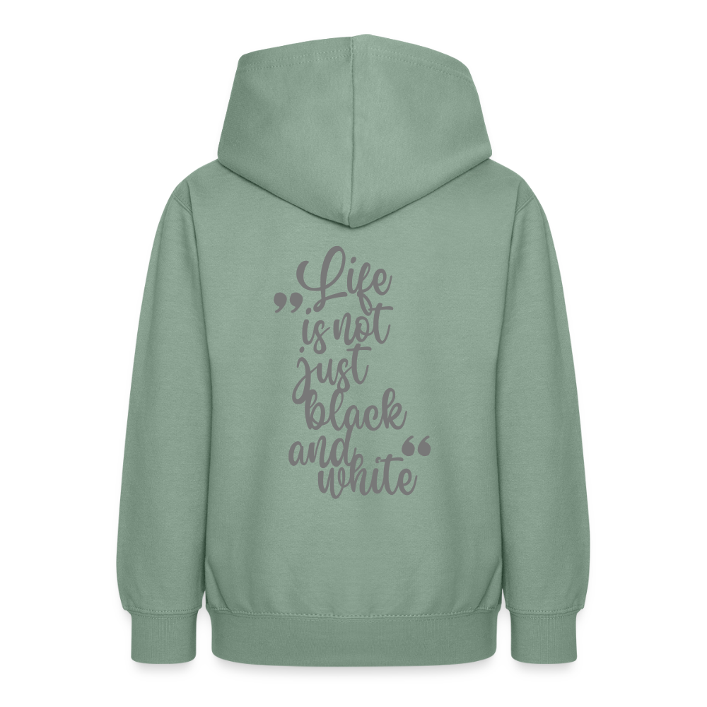 LiNBW. Teenager Hoodie Life is not just black and white - Graugrün