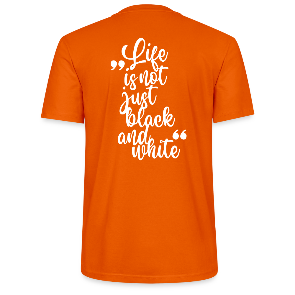LiNBW. Männer T-Shirt Life is not just black and white - Tieforange