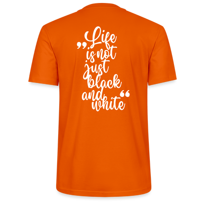 LiNBW. Männer T-Shirt Life is not just black and white - Tieforange