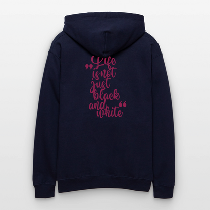 LiNBW. Männer & Frauen Hoodie Life is not just black and white - Navy
