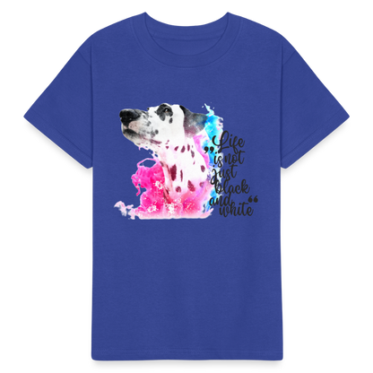 Kinder-T-Shirt – Dalmatiner in Farbe | Life is not just black and white - Royalblau