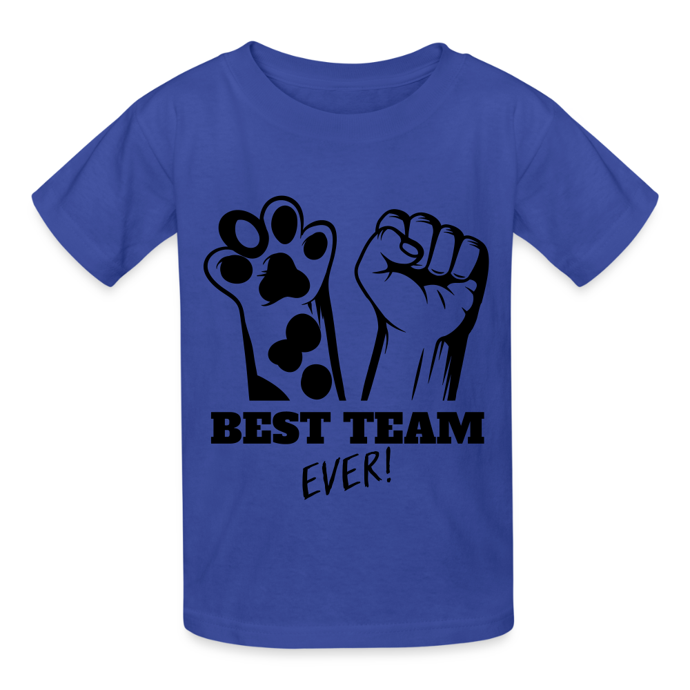 Kinder-T-Shirt – Best Team Ever! | Tierliebe trifft Teamgeist - Royalblau