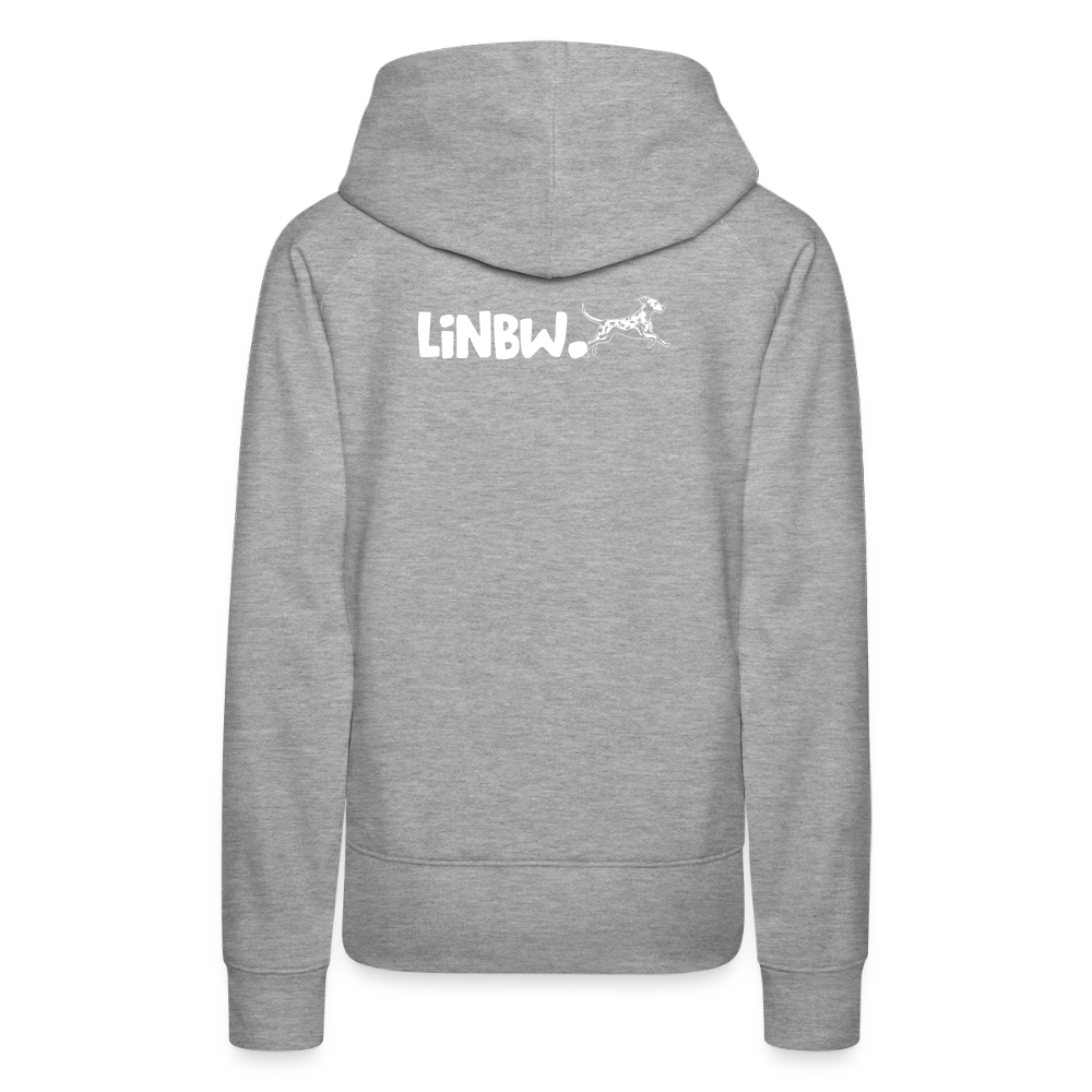 LiNBW. Frauen Hoodie Life is not just black and white - Grau meliert