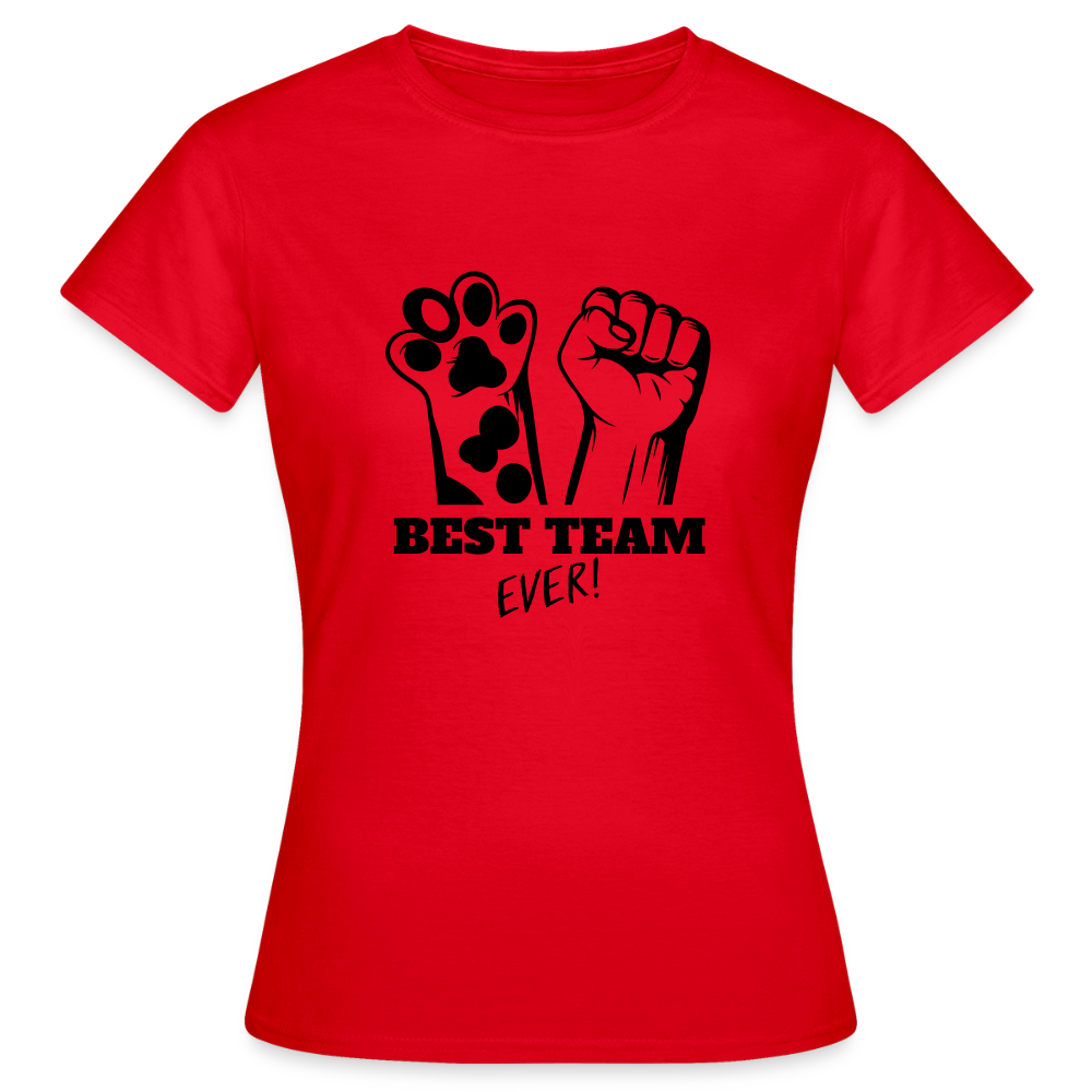 LiNBW. Frauen T-Shirt Best Team Ever - Rot