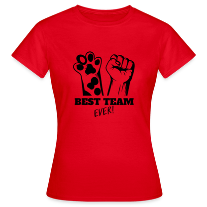 LiNBW. Frauen T-Shirt Best Team Ever - Rot
