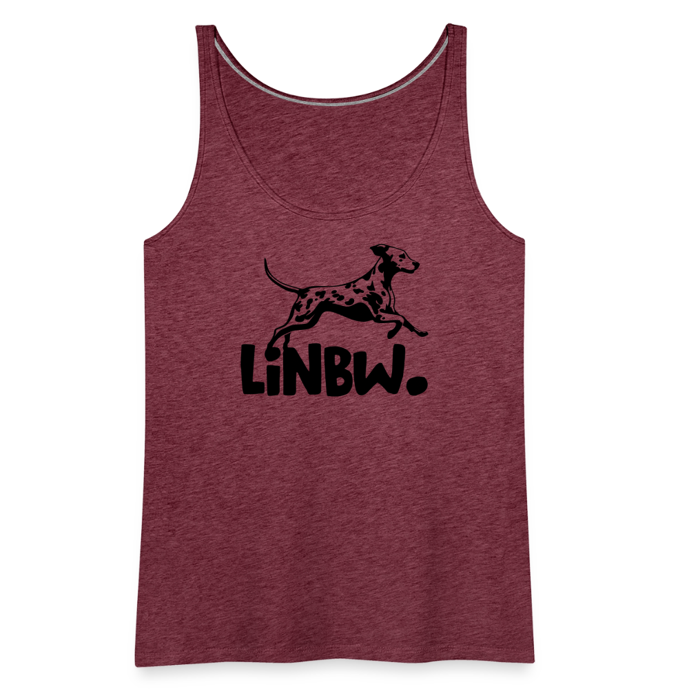 LiNBW. Frauen Tank-Top - Bordeauxrot meliert