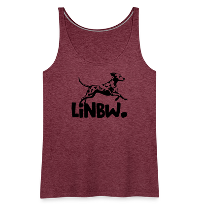 LiNBW. Frauen Tank-Top - Bordeauxrot meliert