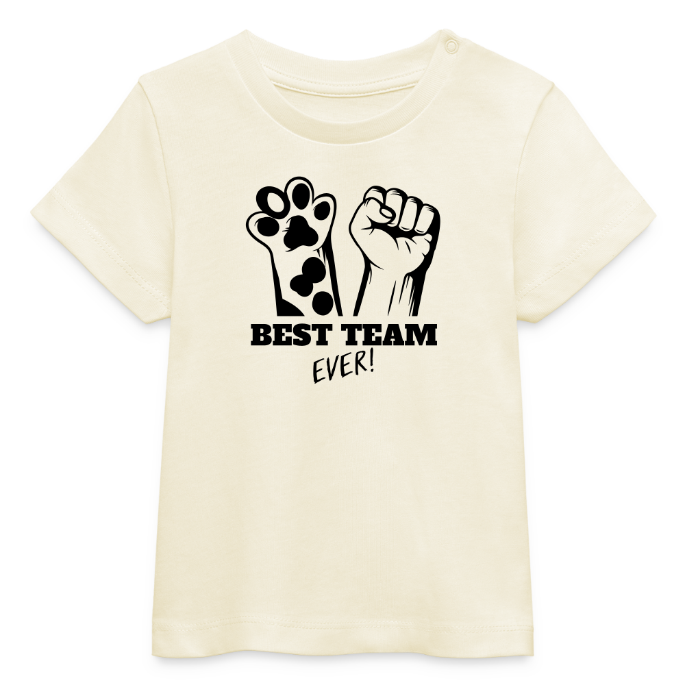 LiNBW. Baby T-Shirt Best Team Ever - Weißgrau