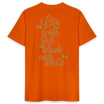 LiNBW. Männer T-Shirt Life is not just black and white - Tieforange