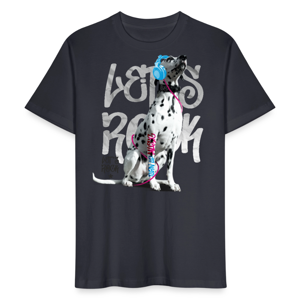 LiNBW. Männer T-Shirt Dalmatiner Let's Rock - Dunkles Graublau