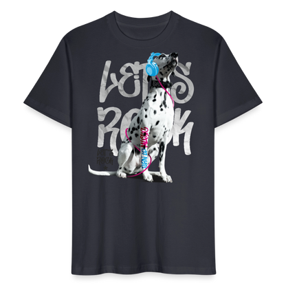 LiNBW. Männer T-Shirt Dalmatiner Let's Rock - Dunkles Graublau