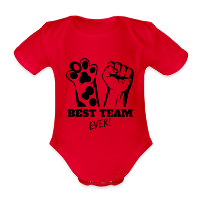 LiNBW. Body Kurzarm Best Team Ever - Rot