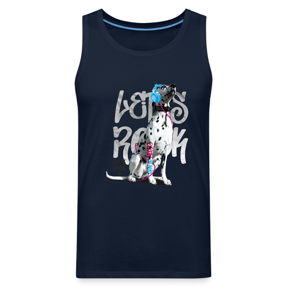 LiNBW. Männer Tank-Top Dalmatiner Let's Rock - Navy