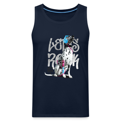 LiNBW. Männer Tank-Top Dalmatiner Let's Rock - Navy