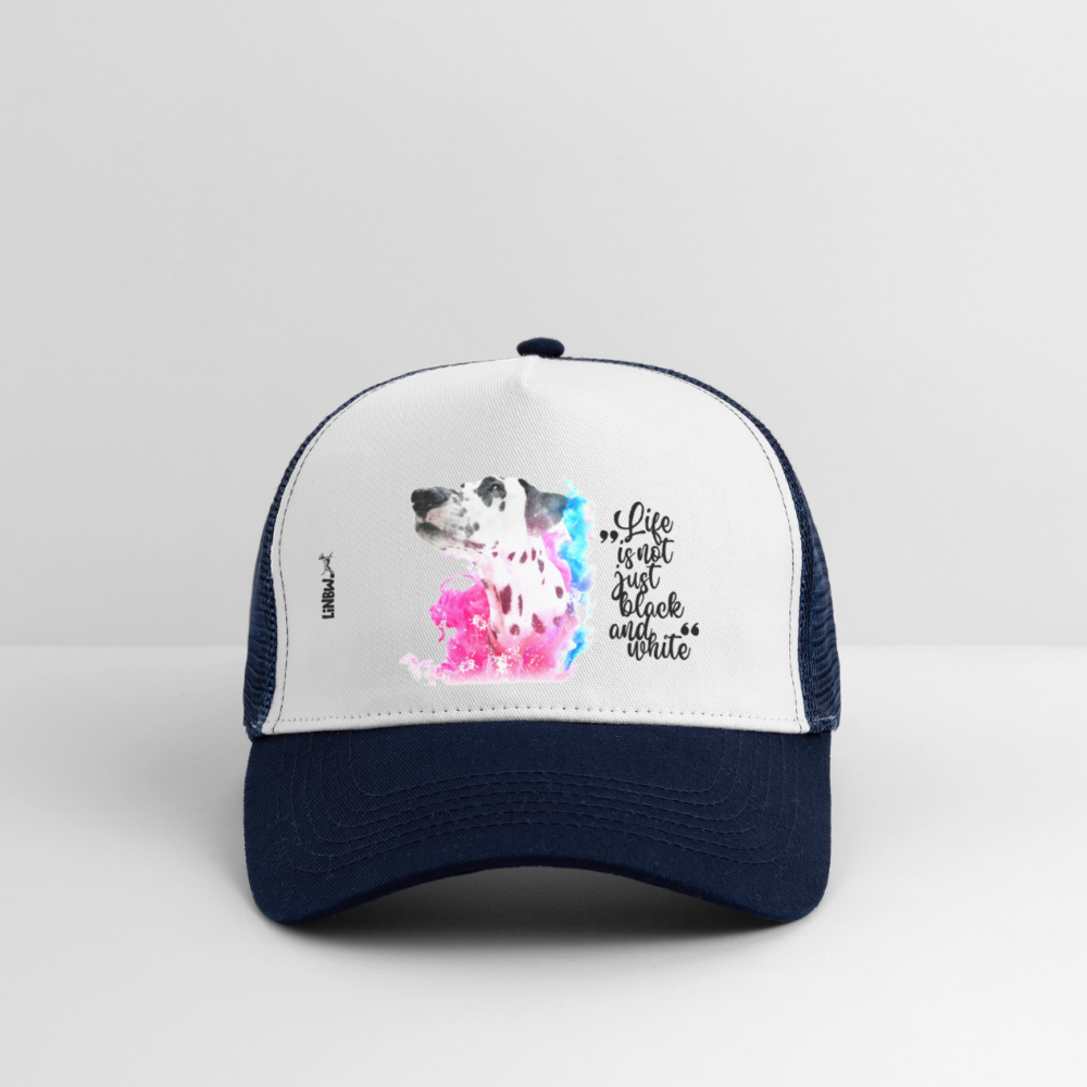 LiNBW. Cap Dalmatiner Life is not just black and white - Weiß/Navy