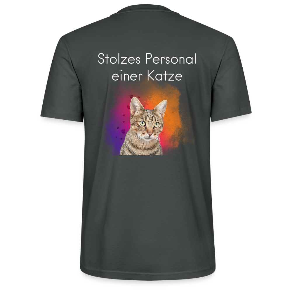 LiNBW. Männer T-Shirt Stolzes Personal einer Katze - Anthrazit