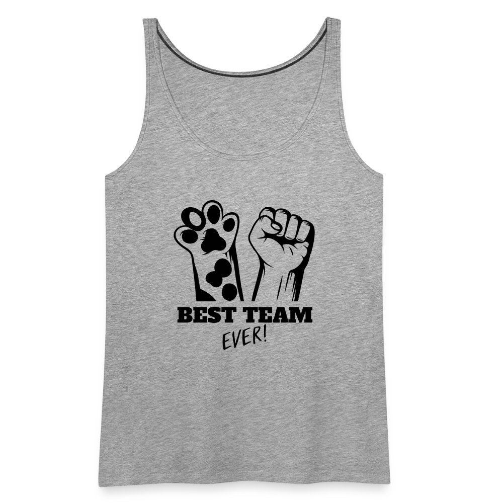 LiNBW. Frauen Tank-Top Best Team Ever - Grau meliert