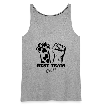 LiNBW. Frauen Tank-Top Best Team Ever - Grau meliert