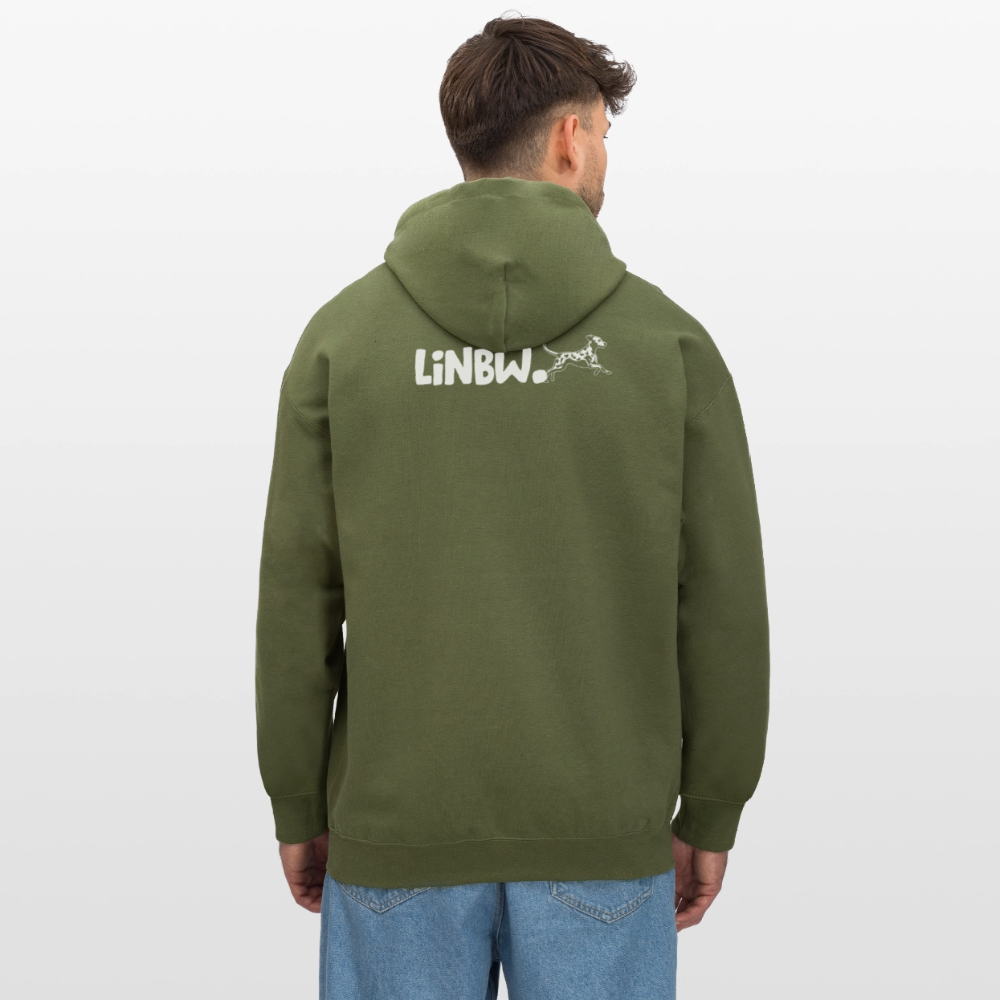 LiNBW. Männer & Frauen Hoodie Life is not just black and white - Militärgrün