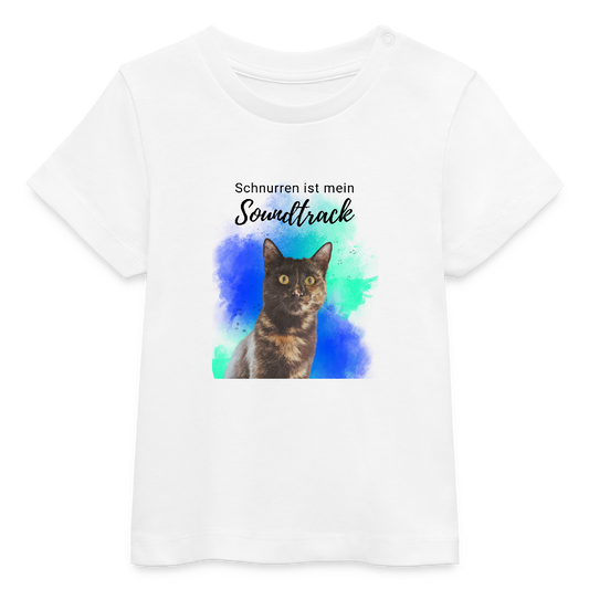 LiNBW. Baby T-Shirt Schnurren ist mein Soundtrack - Weiß