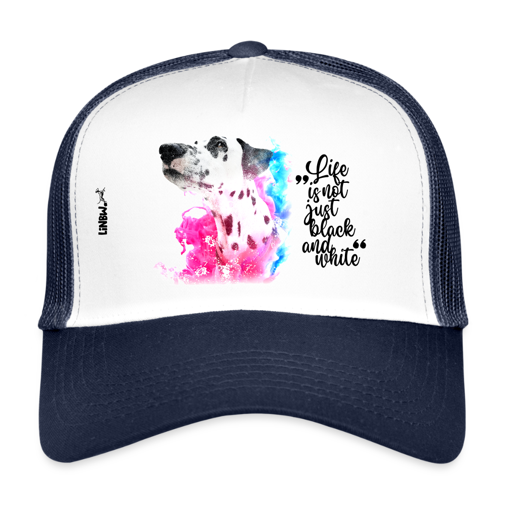 LiNBW. Cap Dalmatiner Life is not just black and white - Weiß/Navy