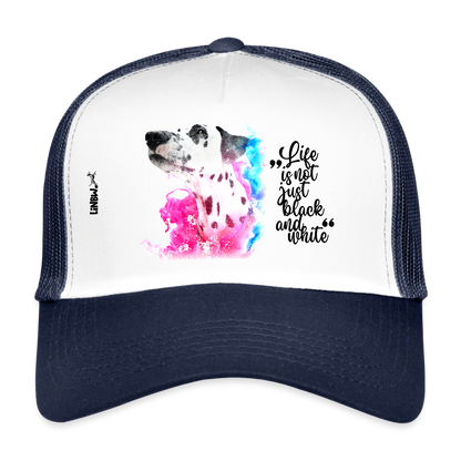 LiNBW. Cap Dalmatiner Life is not just black and white - Weiß/Navy