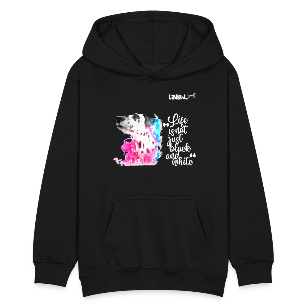 LiNBW. Teenager Hoodie Dalmatiner Life is not just black and white - Schwarz
