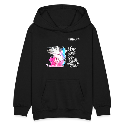 LiNBW. Teenager Hoodie Dalmatiner Life is not just black and white - Schwarz