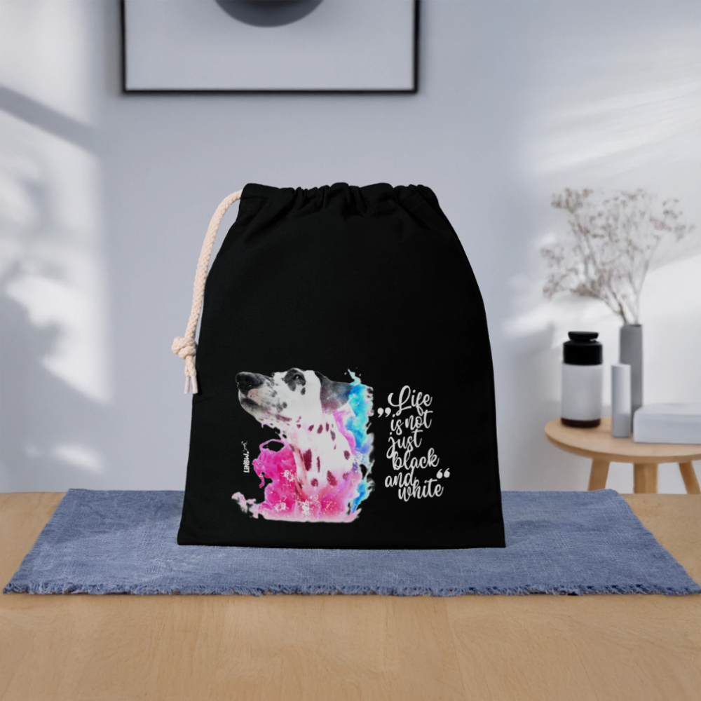 LiNBW. Baumwollbeutel Dalmatiner Life is not just black and white - Schwarz