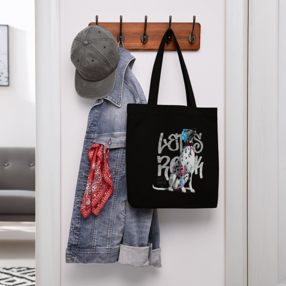 LiNBW. Stoffbeutel Dalmatiner Let's Rock - Schwarz