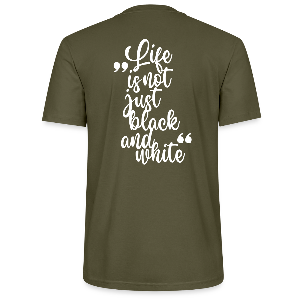 LiNBW. Männer T-Shirt Life is not just black and white - Khaki