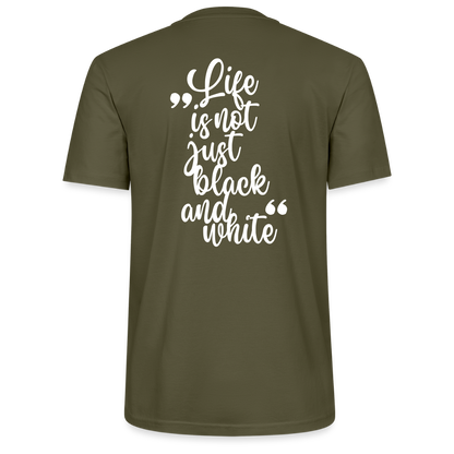 LiNBW. Männer T-Shirt Life is not just black and white - Khaki