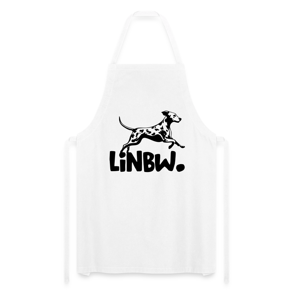 Kochschürze mit LINBW-Logo – schlicht, stilvoll & bewusst - Weiß