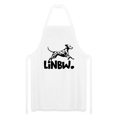 Kochschürze mit LINBW-Logo – schlicht, stilvoll & bewusst - Weiß